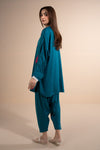 2 Pc Embroidered Twill Suit