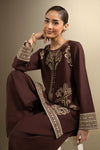 2 Pc Embroidered Crosshatch Suit