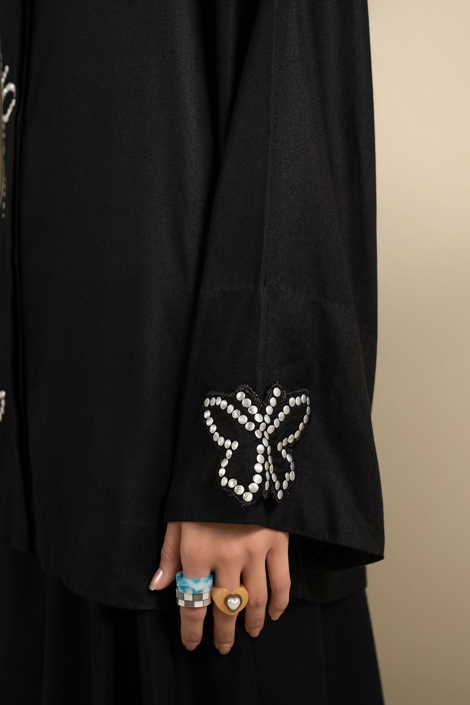 2 Pc Embellished Twill Suit