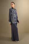 2 Pc Embroidered Twill Suit
