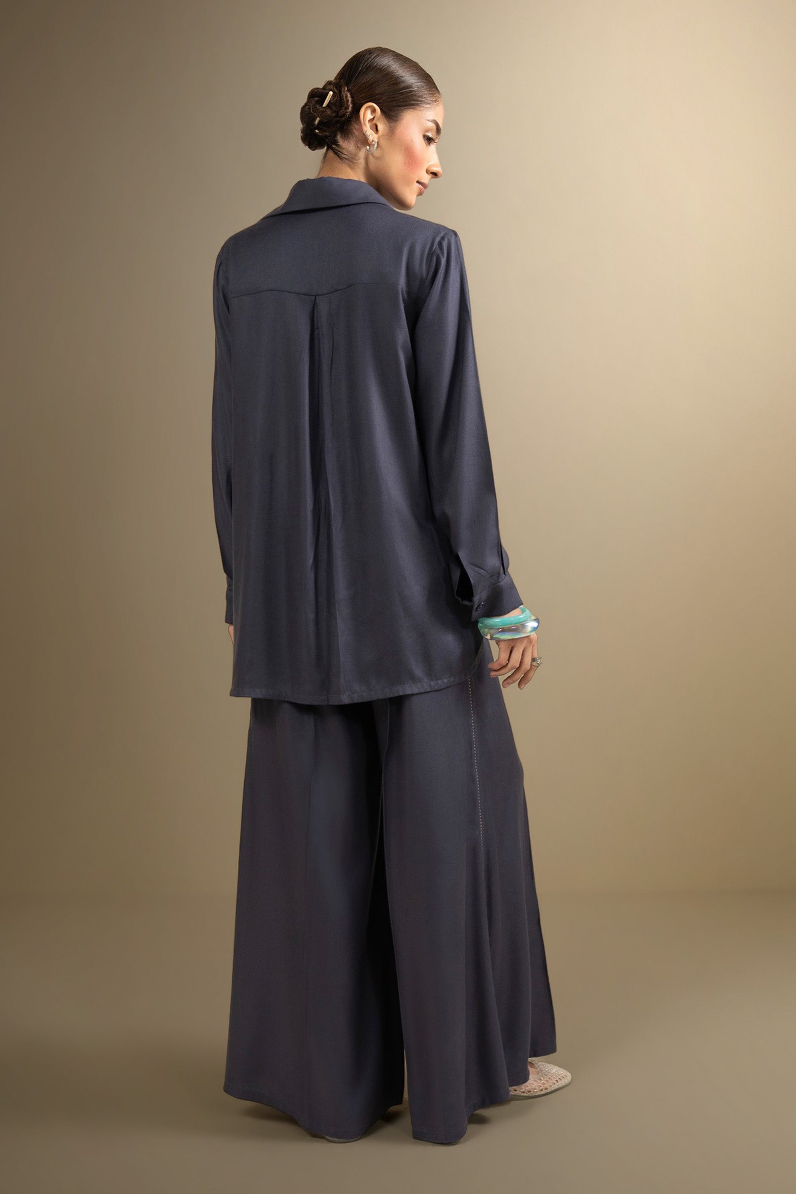 2 Pc Embroidered Twill Suit