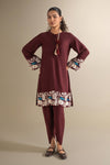 2 Pc Embroidered Rib Karandi Suit