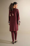 2 Pc Embroidered Rib Karandi Suit