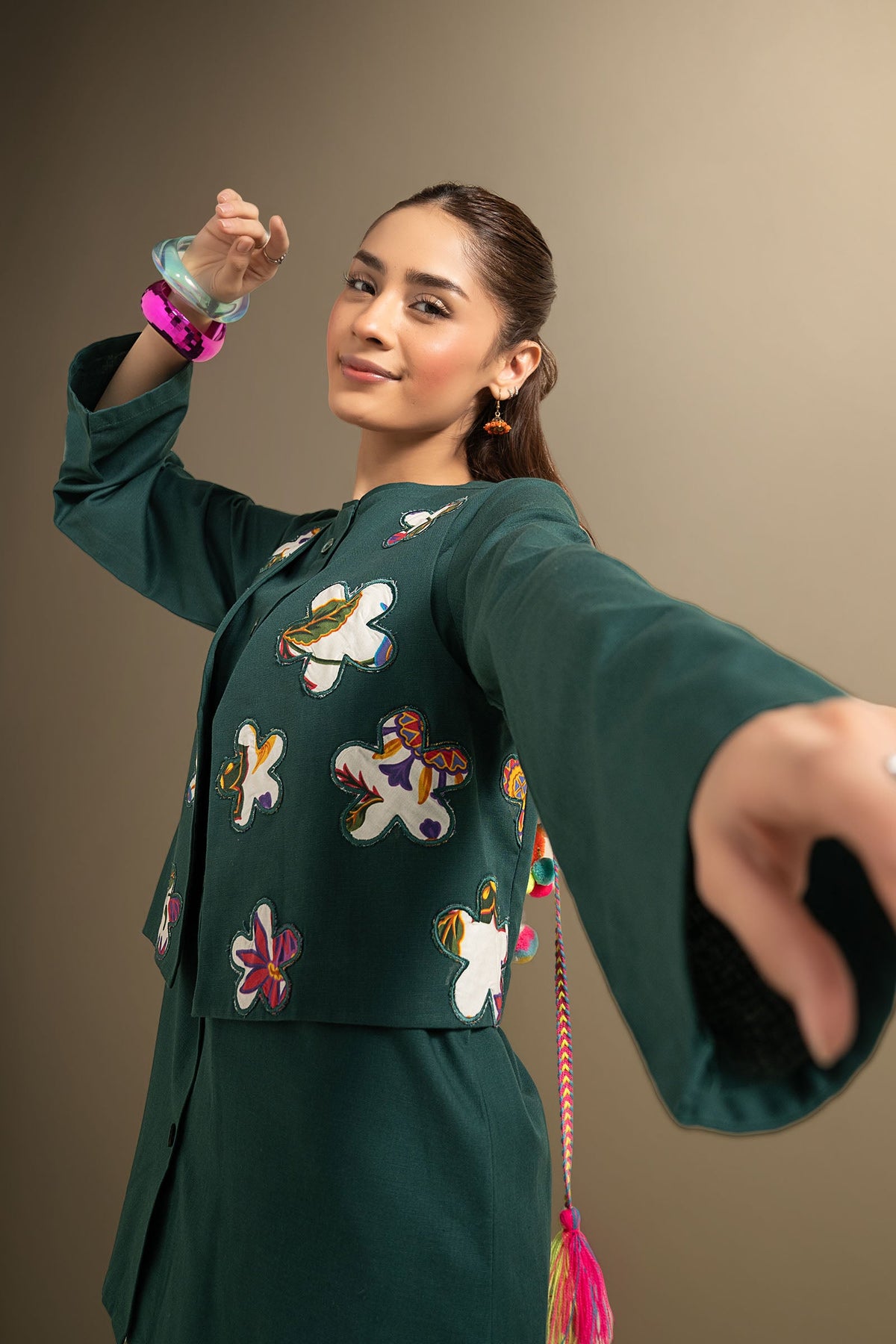 3 Pc Embroidered Khaddar Suit