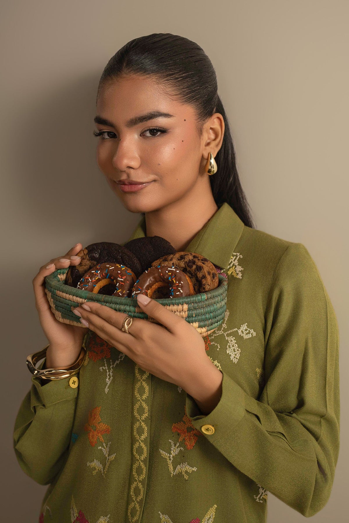 2 Pc Embroidered Alpine Wool Suit