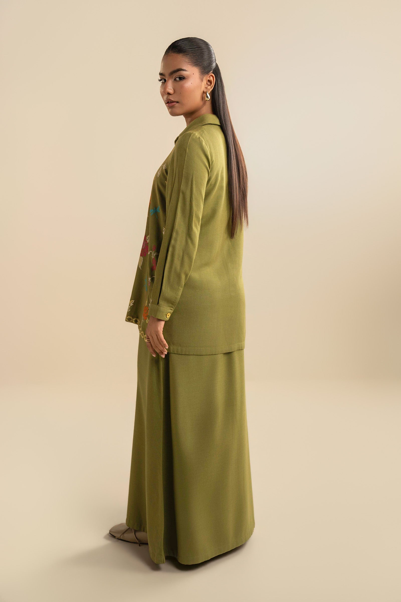 2 Pc Embroidered Alpine Wool Suit