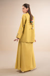 2 Pc Embroidered Linen Suit