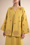 2 Pc Embroidered Linen Suit