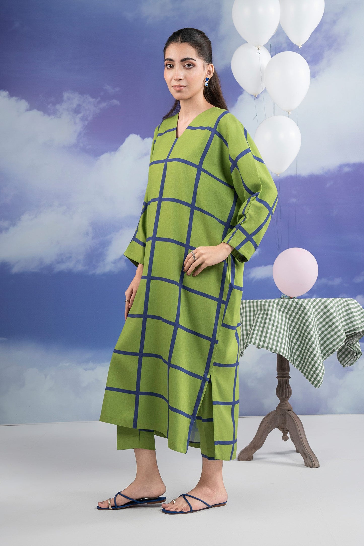 2 Pc Printed Twill Suit