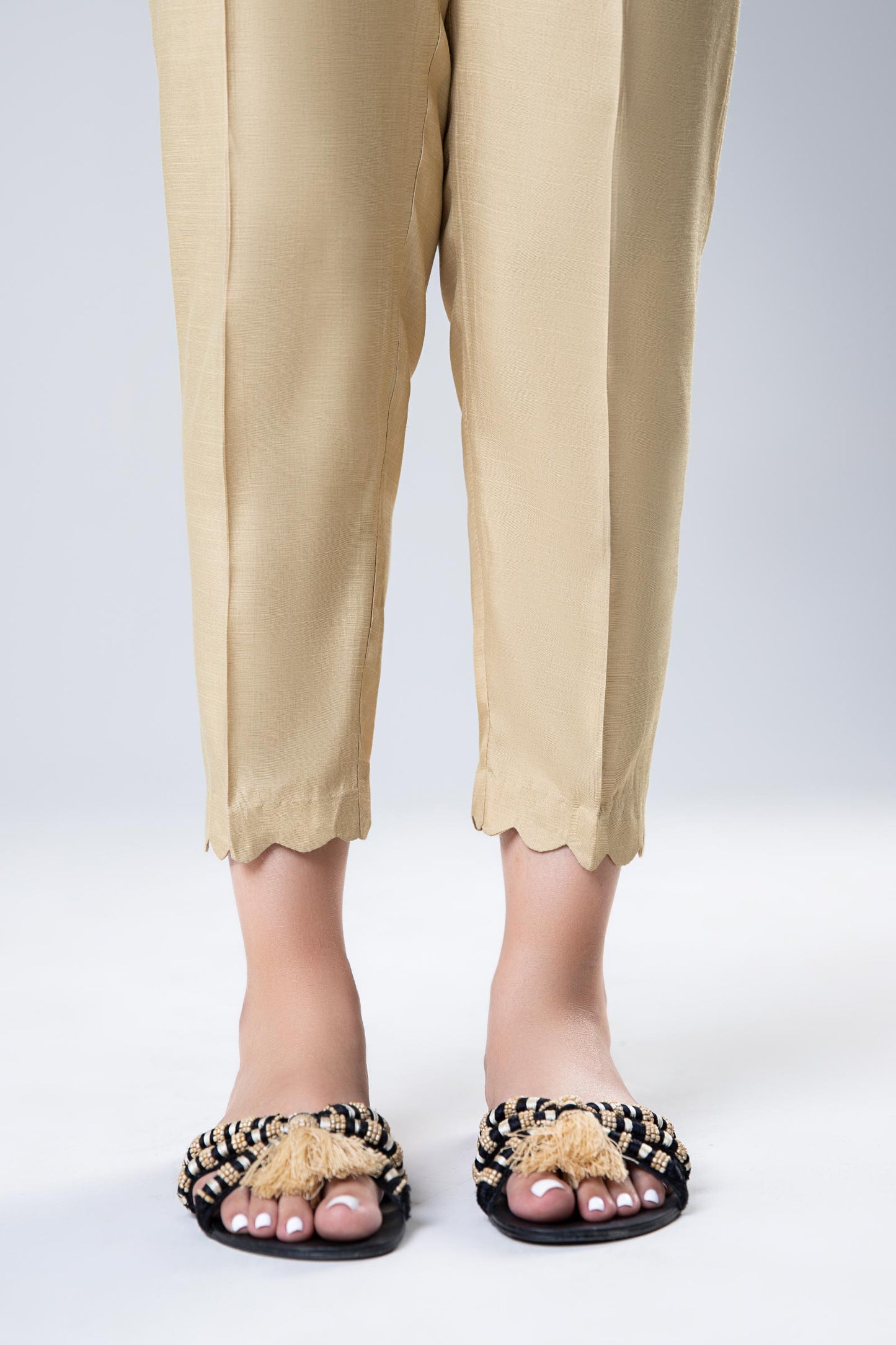 Dyed Raw Silk Trouser