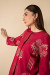 2 Pc Embroidered Raw Silk Suit