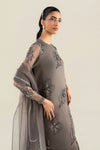 3 Pc Embellished Raw Silk Suit