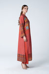 2 Pc Embroidered Raw Silk Suit