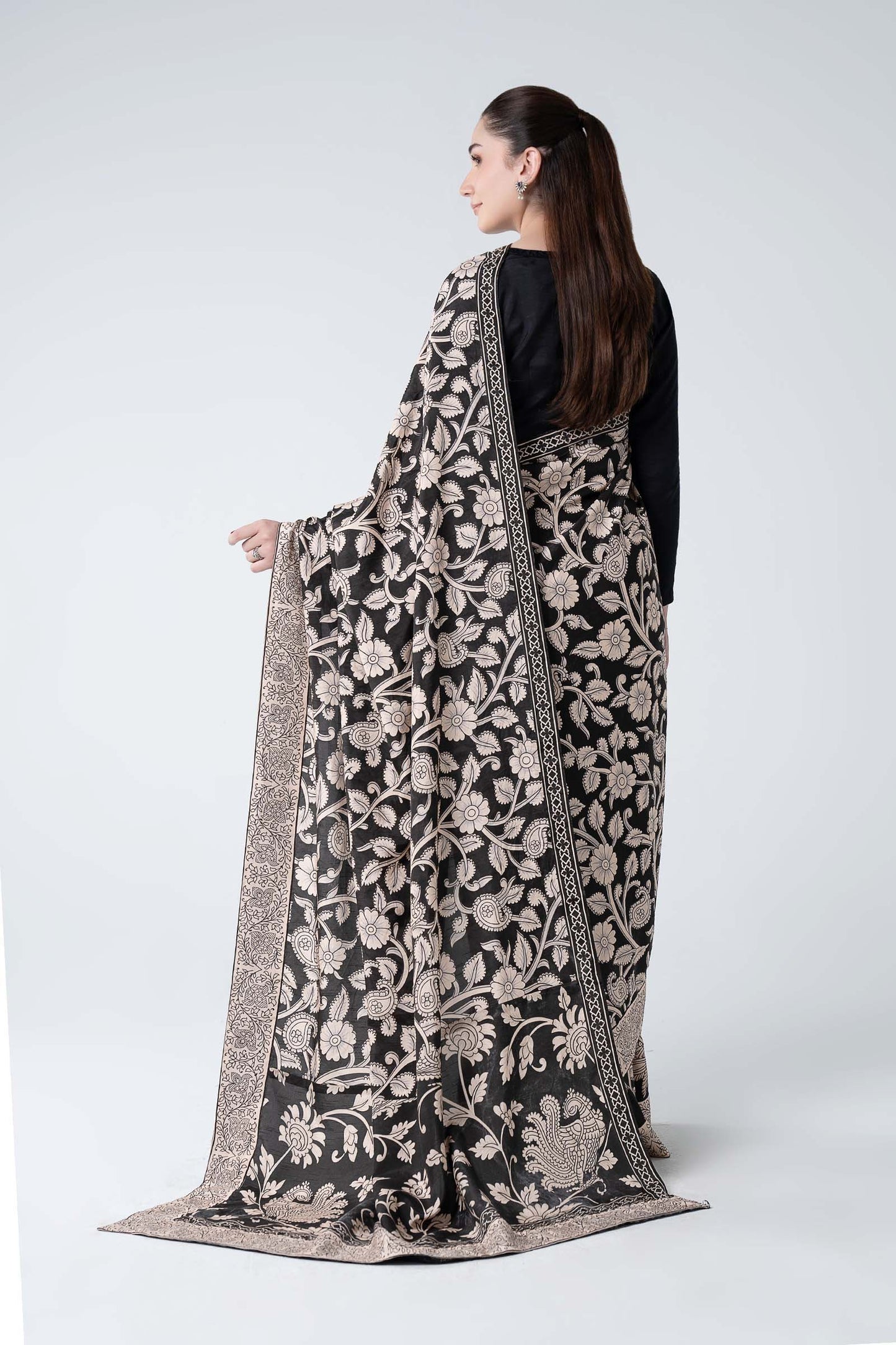 Printed Raw Silk Saree