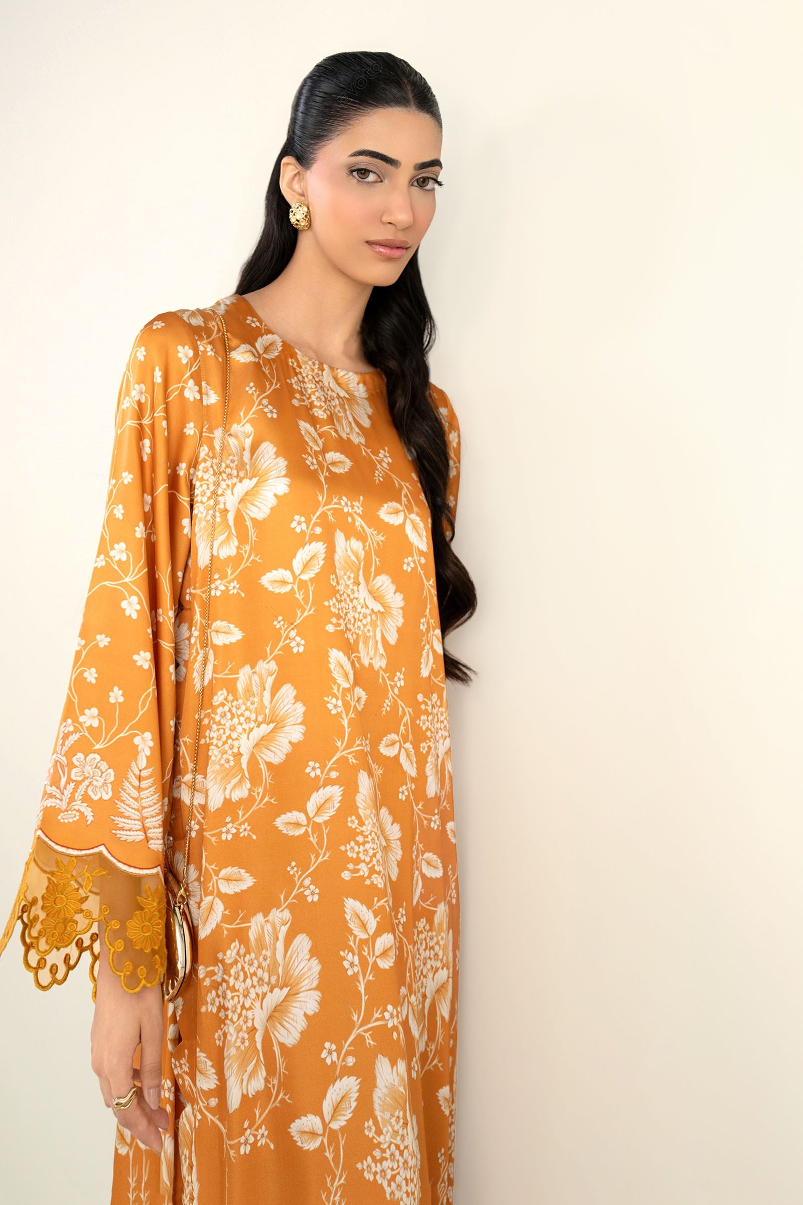 2 Pc Printed Chamois Silk Suit