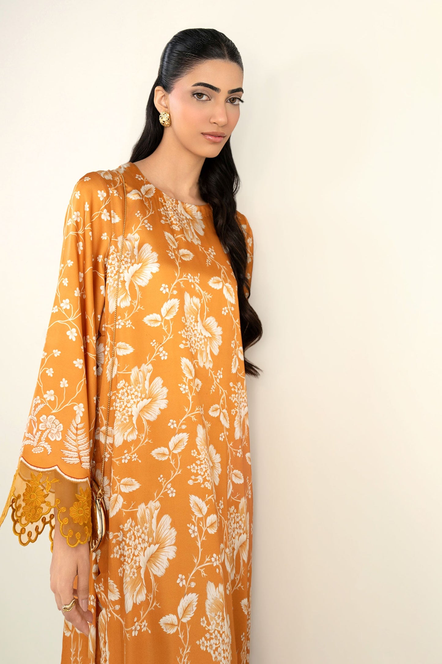 2 Pc Printed Chamois Silk Suit