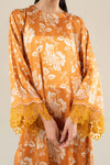 2 Pc Printed Chamois Silk Suit
