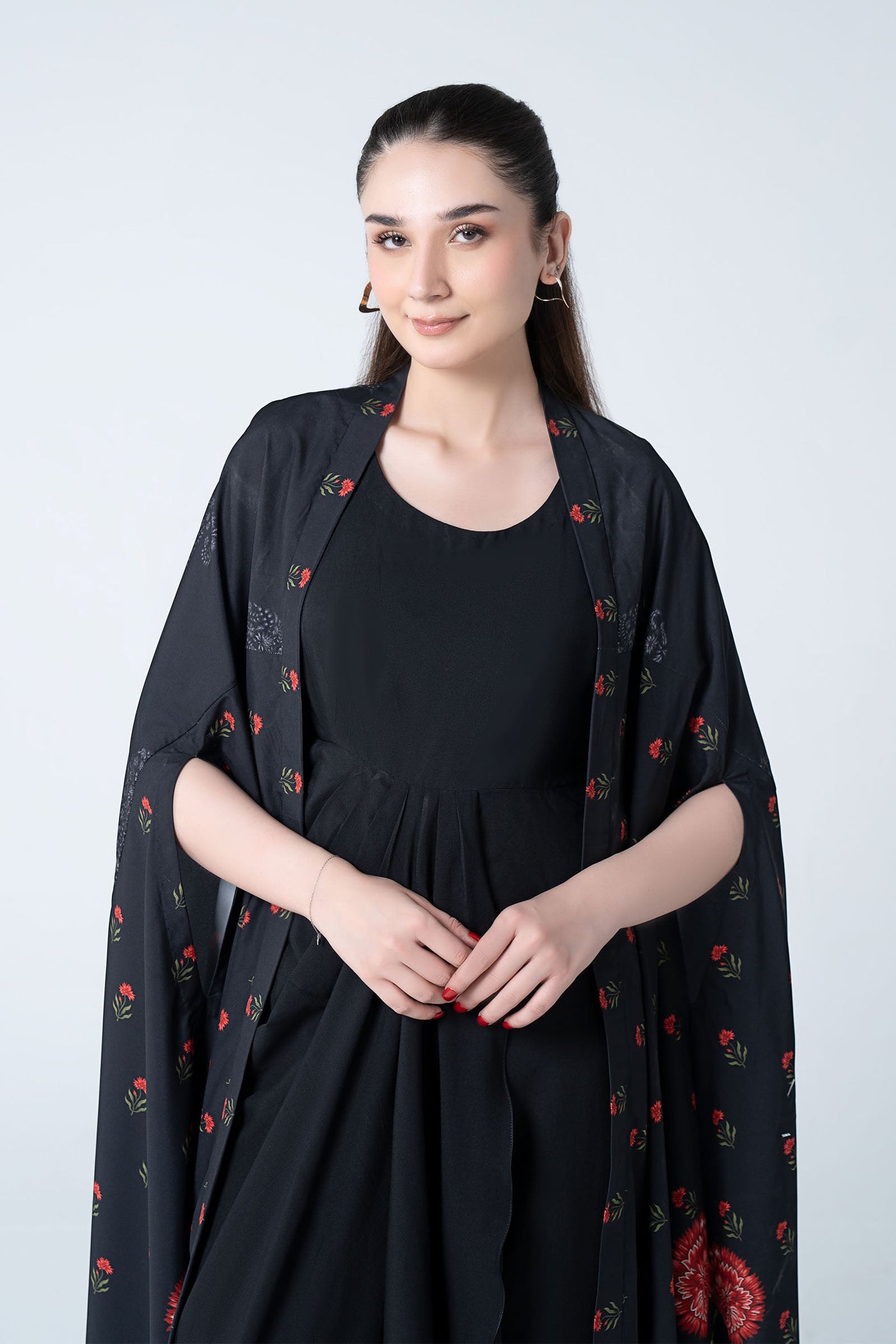 2 Pc Printed Raw Silk Suit