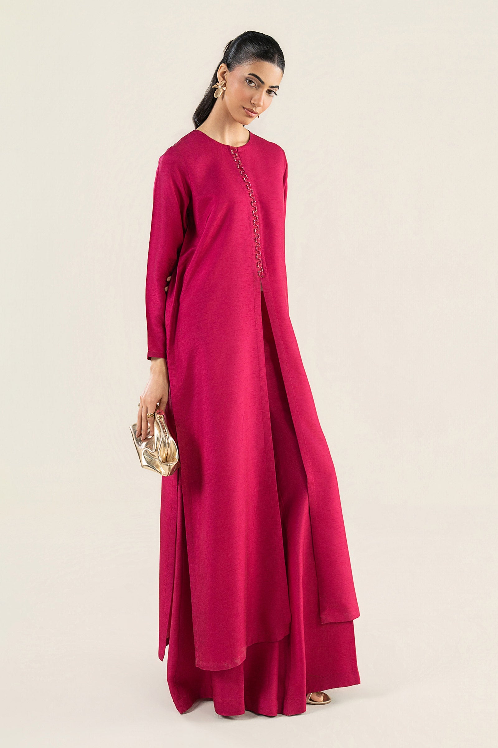2 Pc Dyed Raw Silk Suit