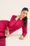 2 Pc Dyed Raw Silk Suit