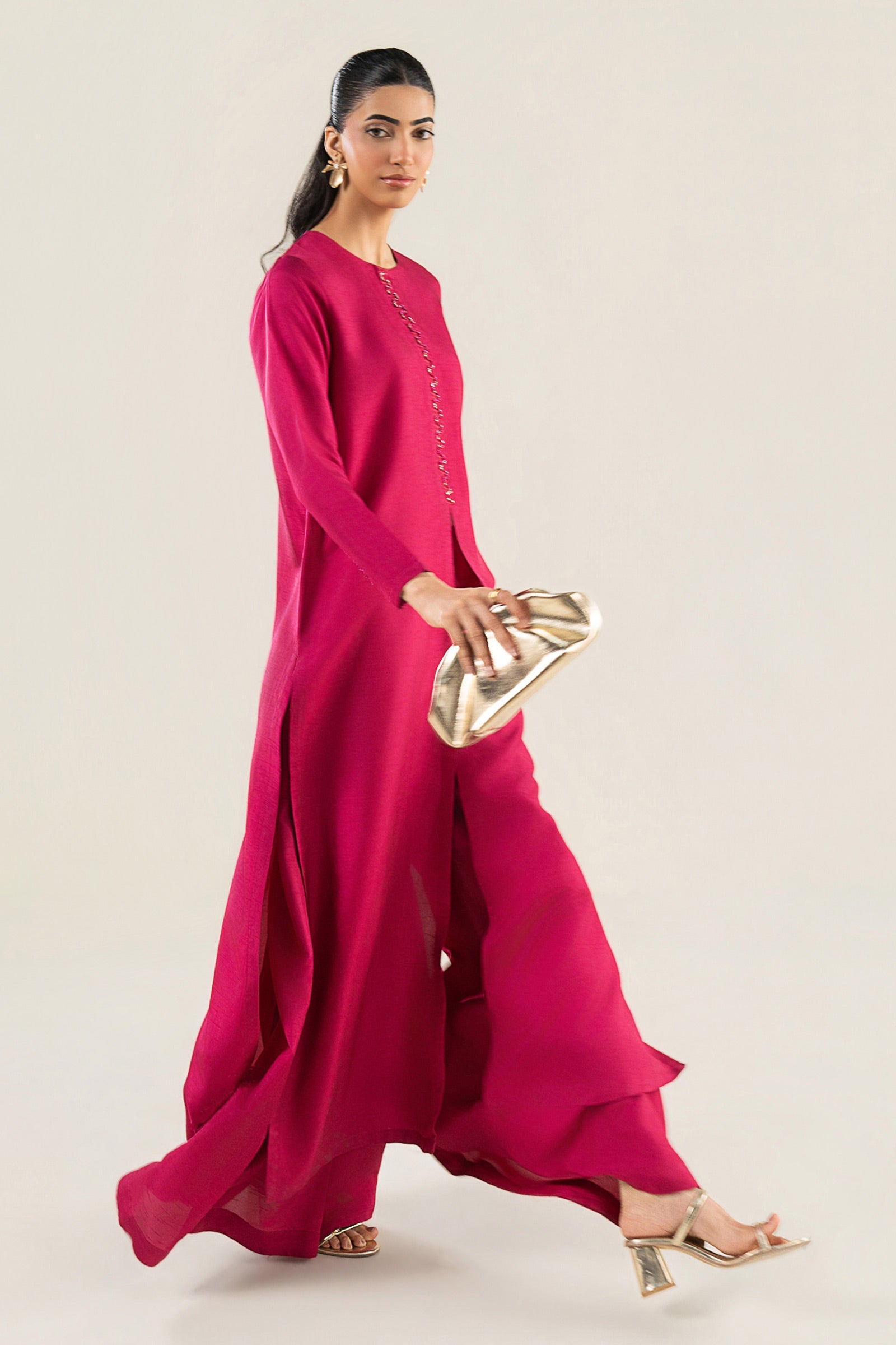 2 Pc Dyed Raw Silk Suit