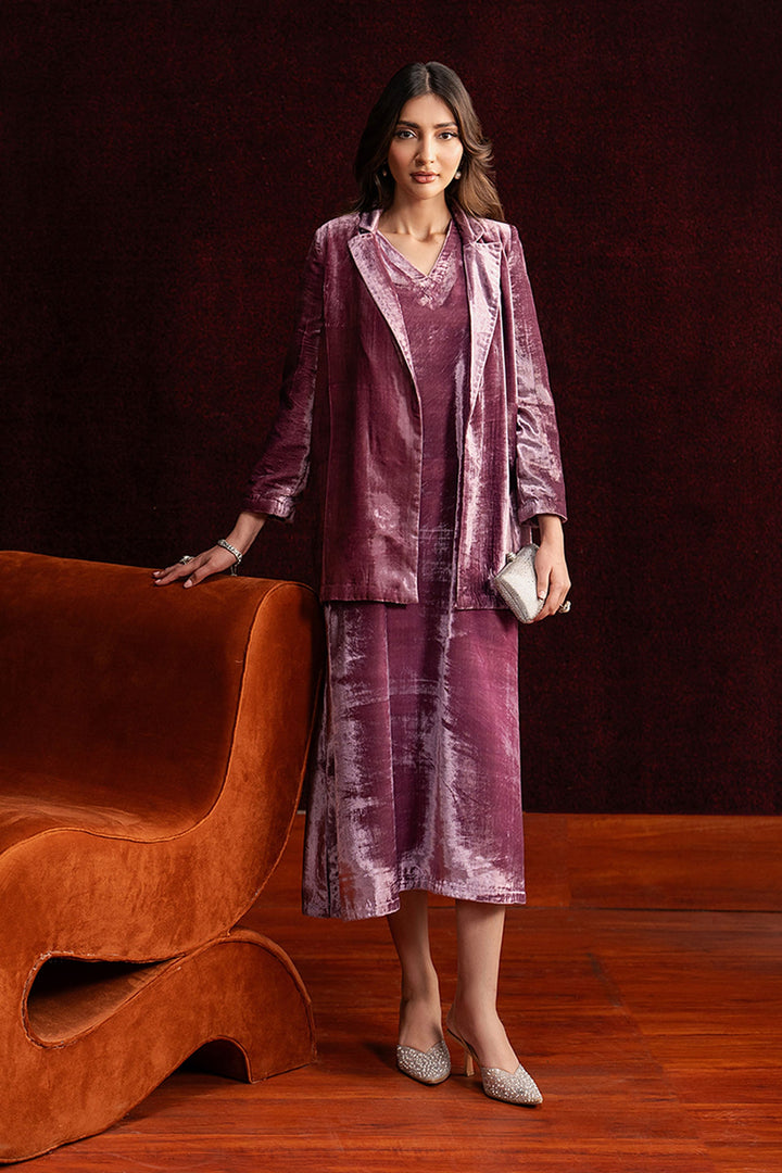 2 Pc Dyed Velvet Suit All Products MBW2535-ESM-LIA