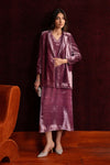 2 Pc Dyed Velvet Suit