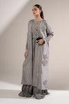 3 Pc Embellished Raw Silk Suit