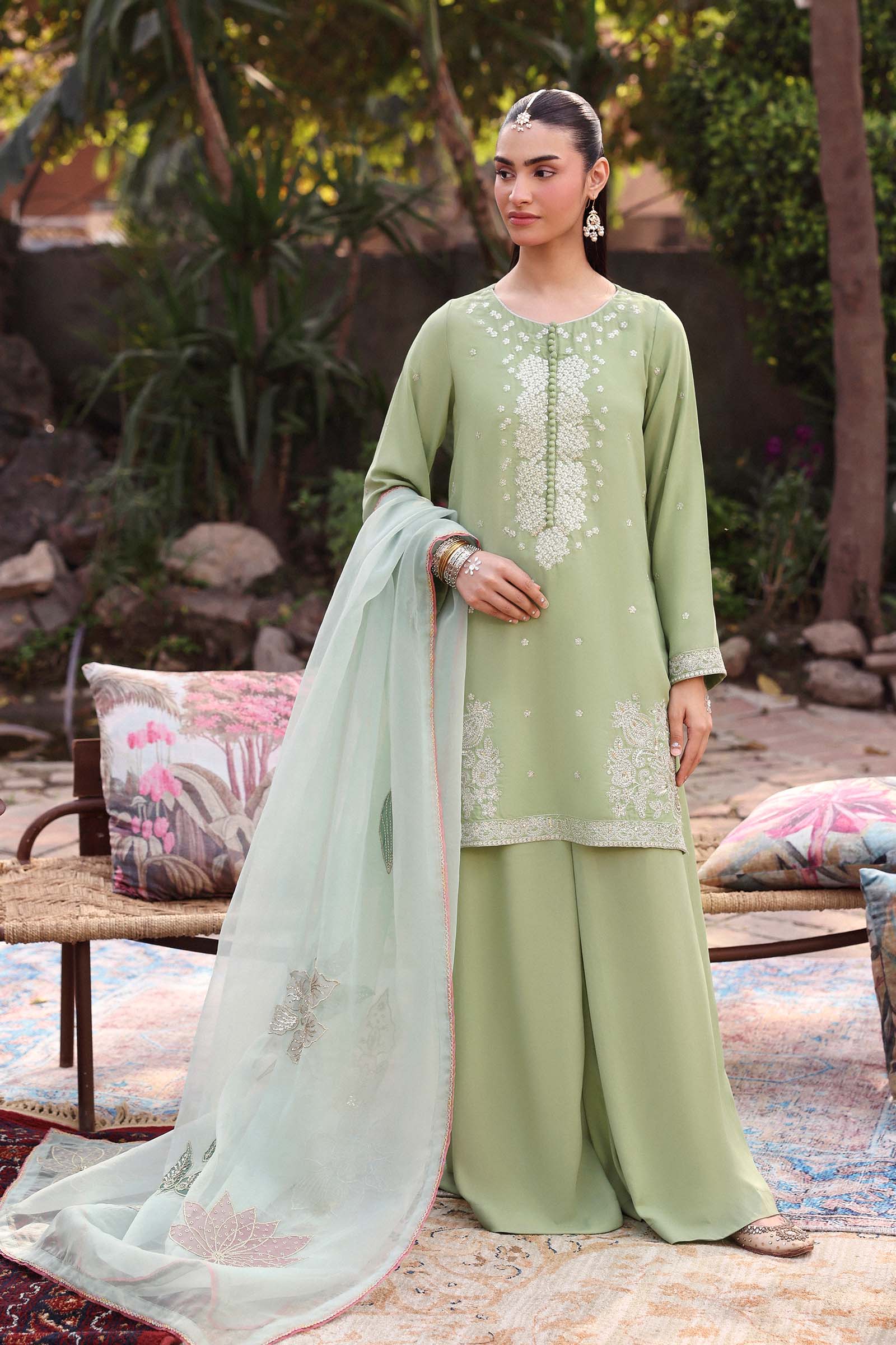 Embroidered Organza Dupatta