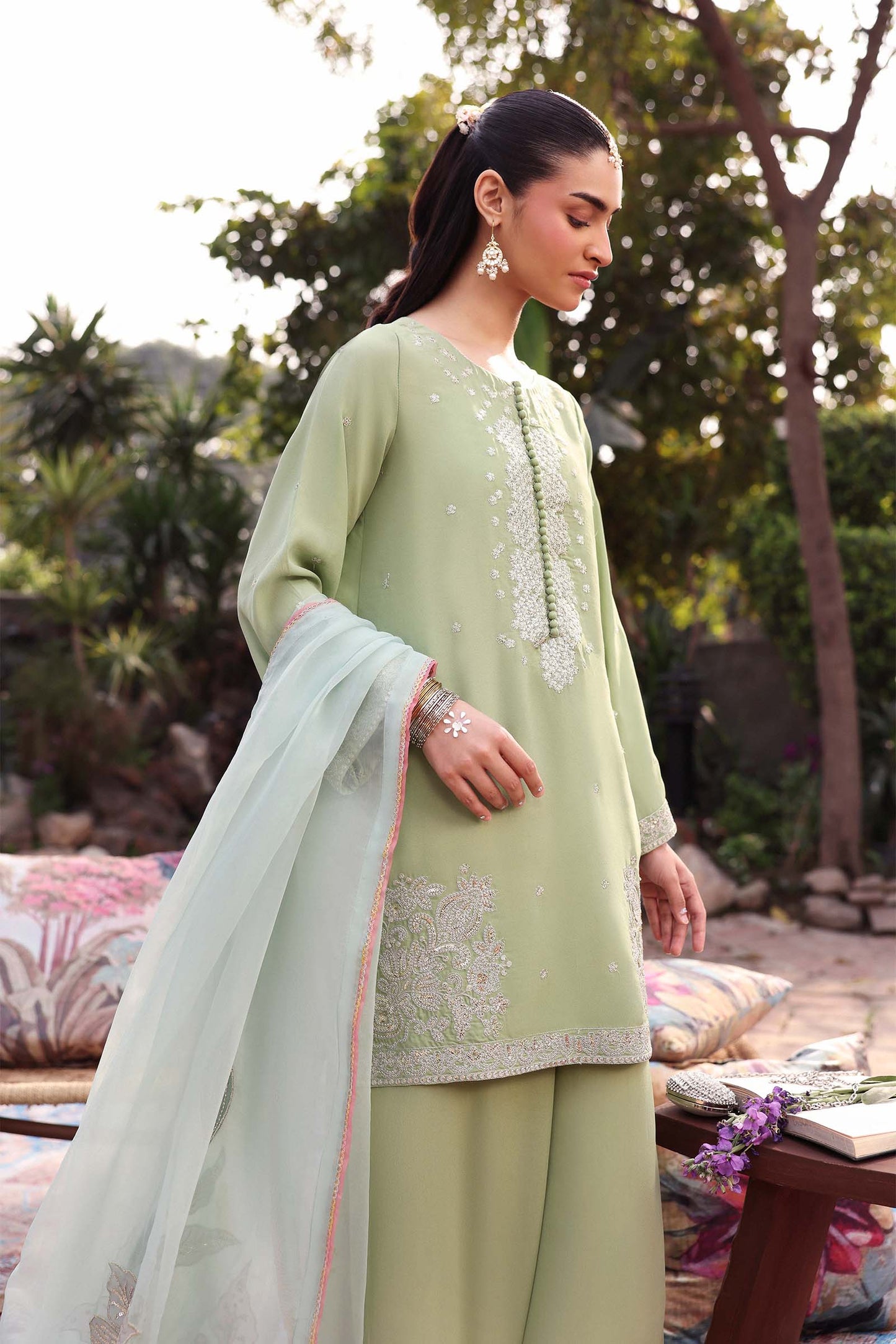 Embroidered Organza Dupatta