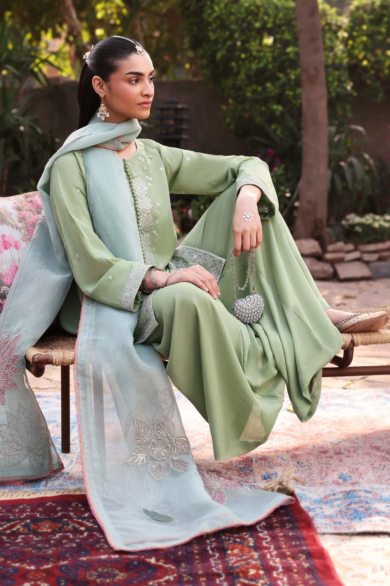 Embroidered Organza Dupatta