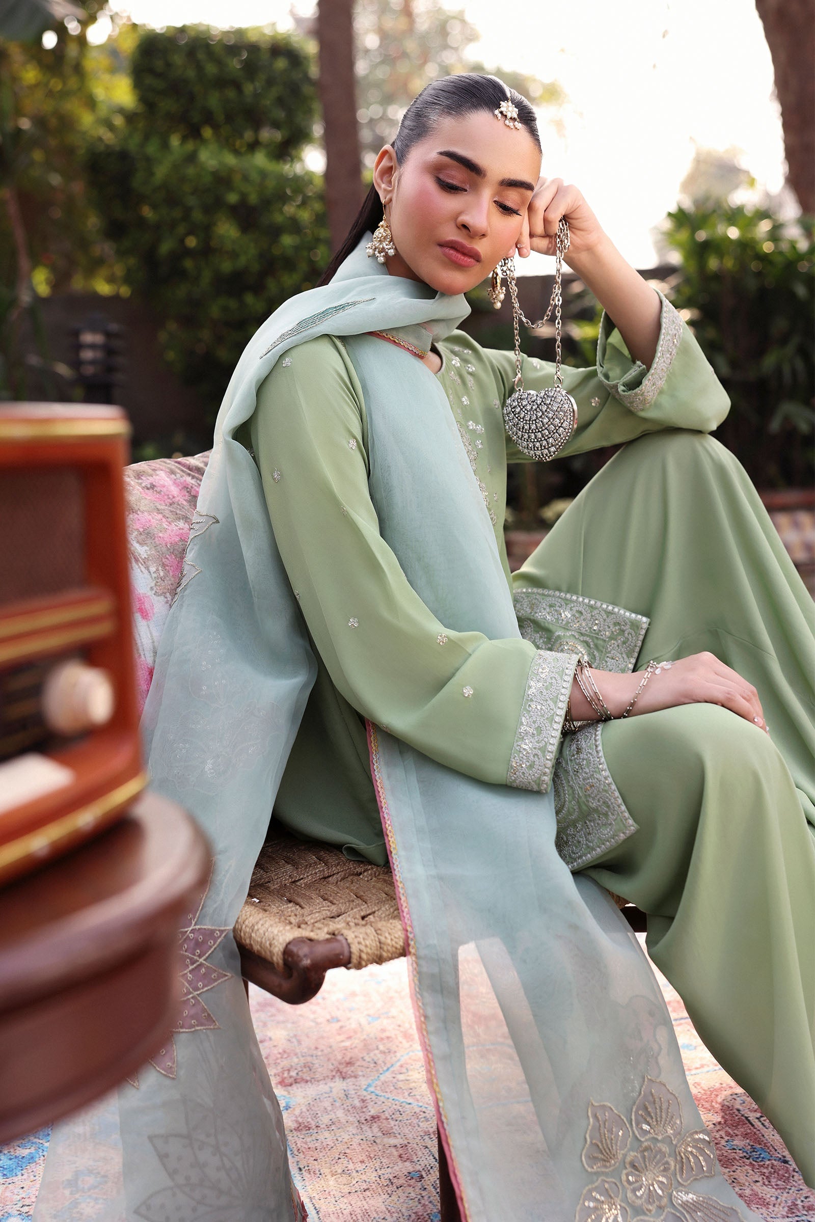 Embroidered Organza Dupatta