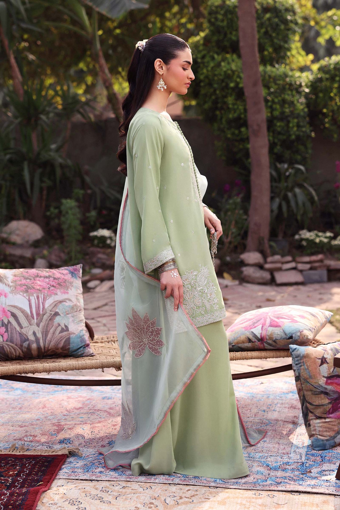 Embroidered Organza Dupatta