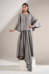 3 Pc Embellished Raw Silk Suit