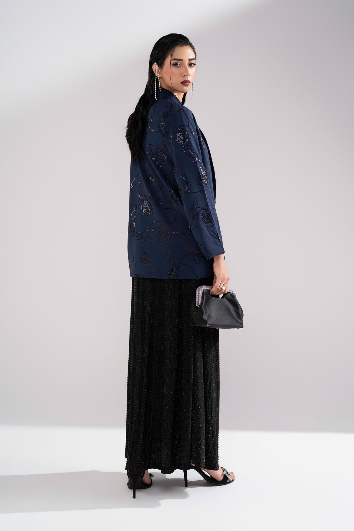 Embroidered Georgette Coat