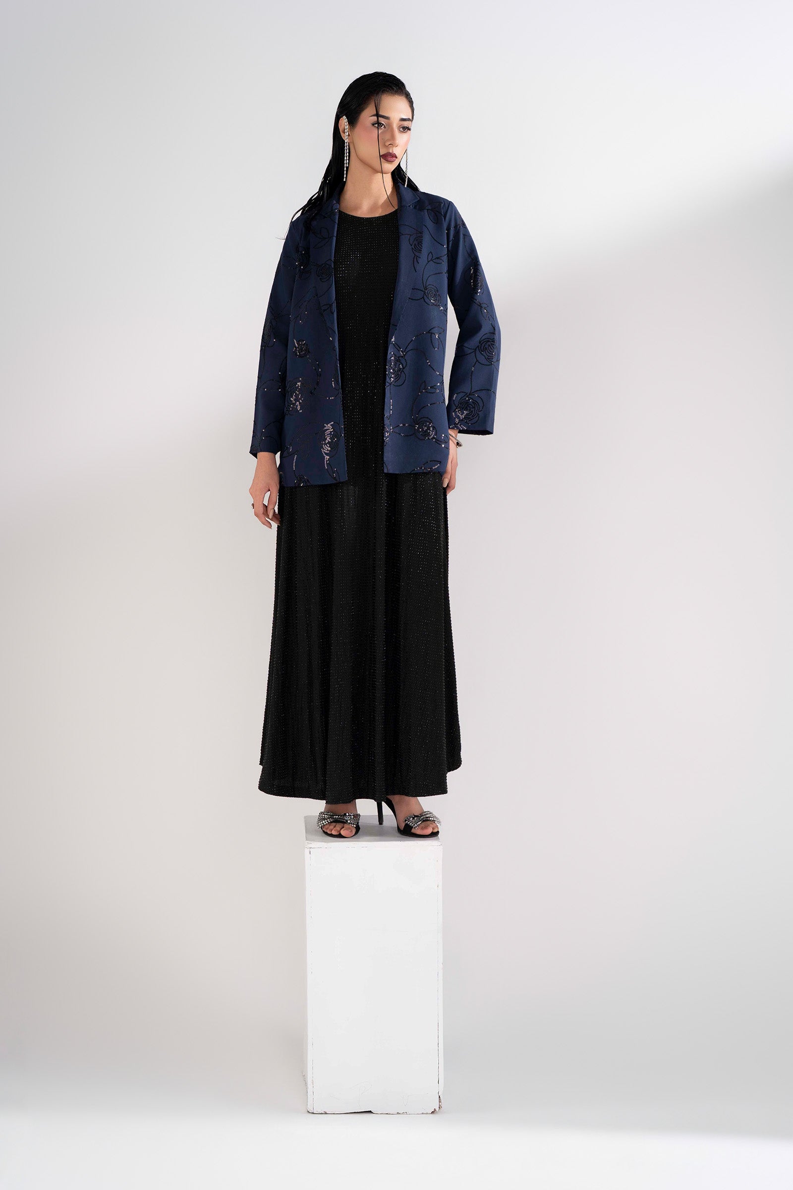 Embroidered Georgette Coat