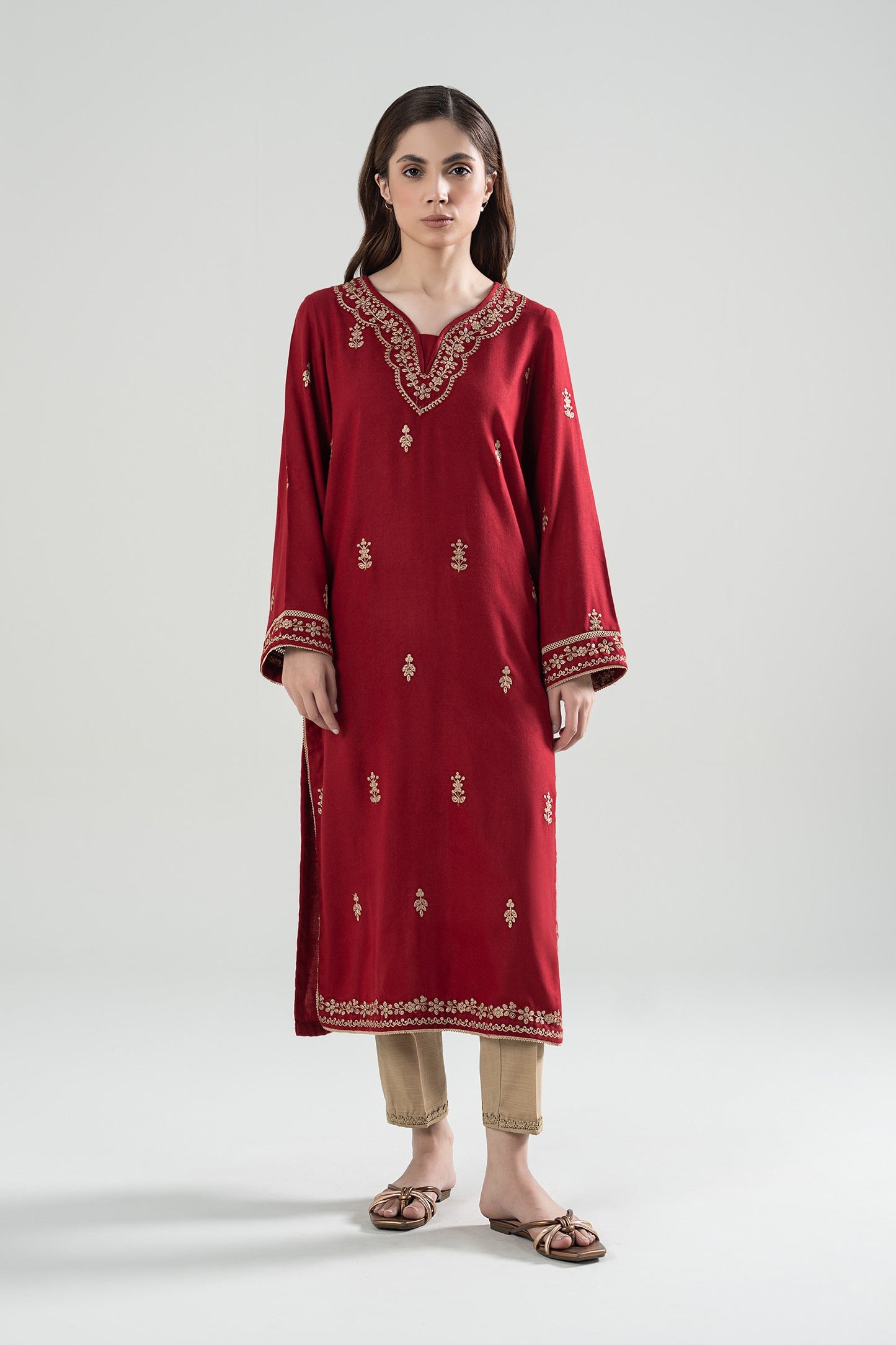 Embroidered Wool Shirt
