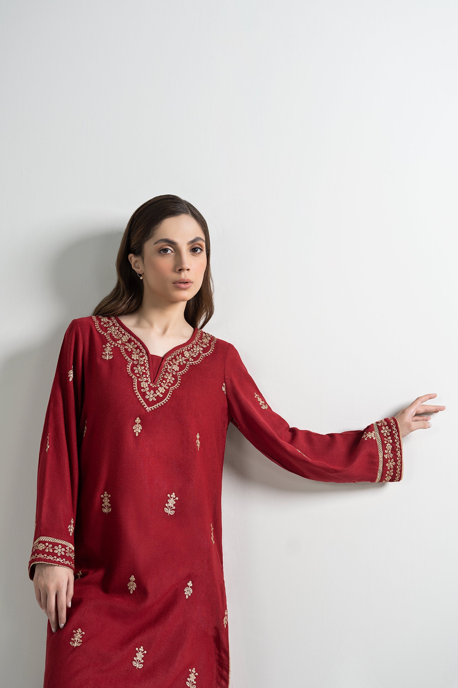 Embroidered Wool Shirt