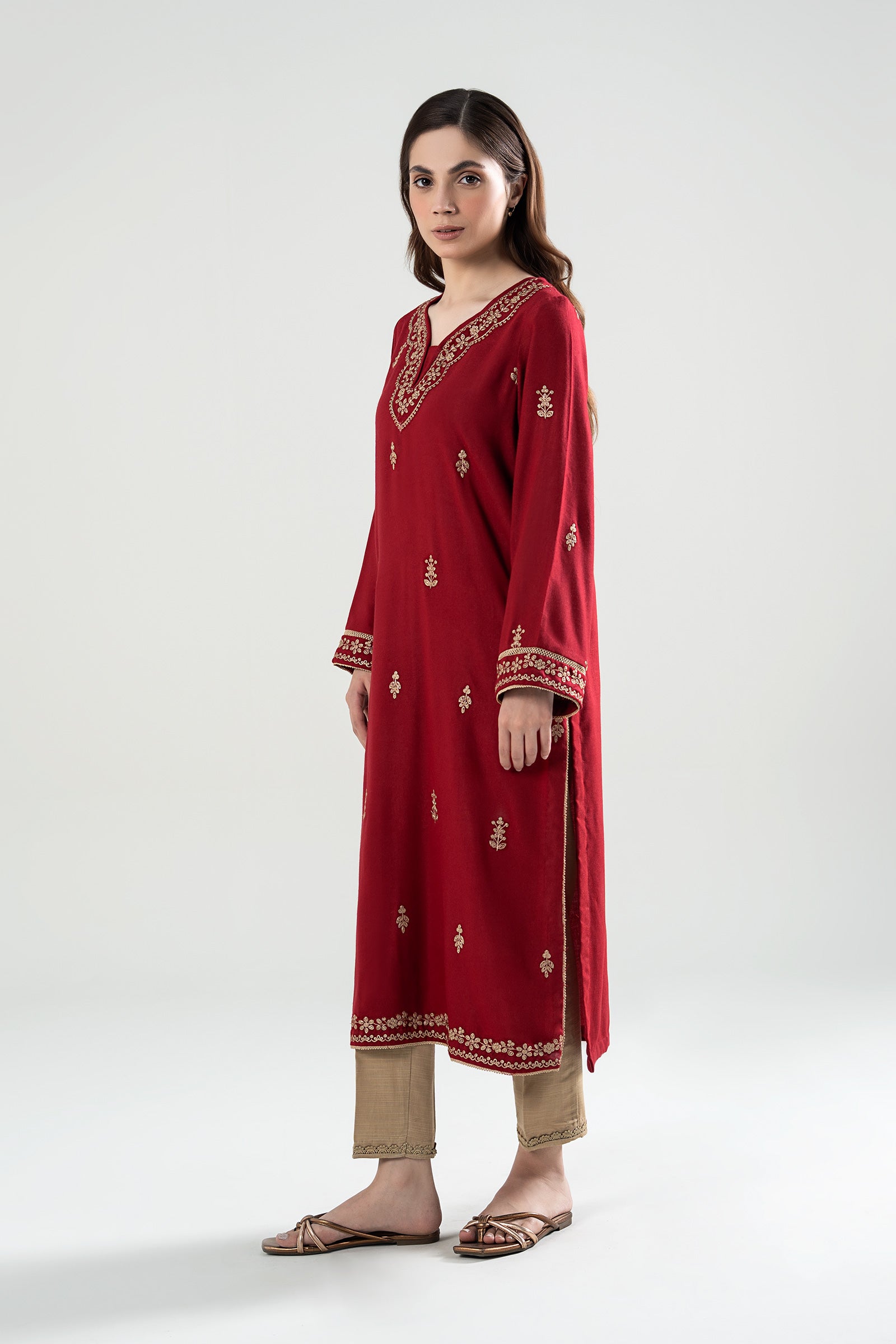 Embroidered Wool Shirt