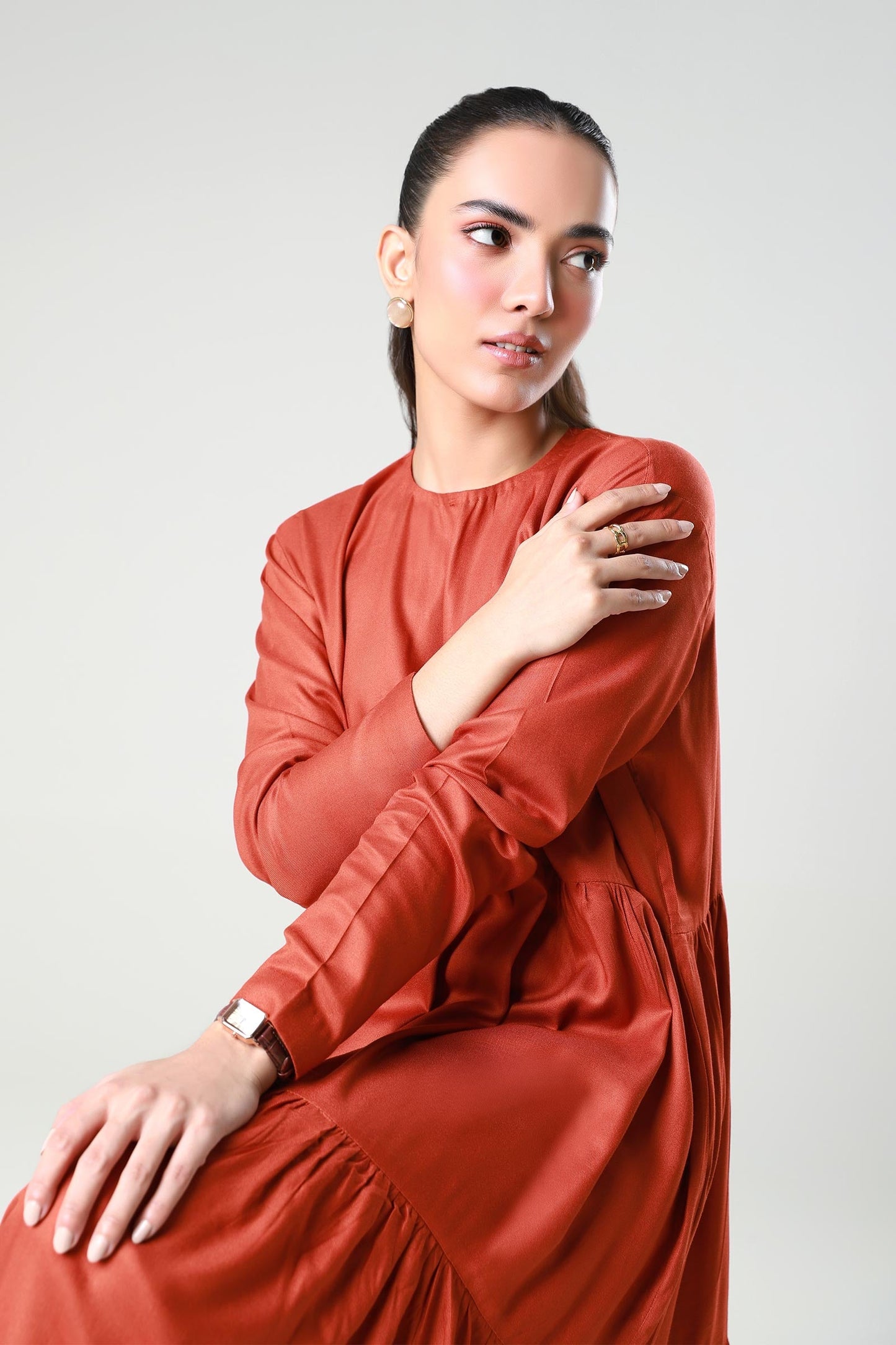Dyed Twill Dress