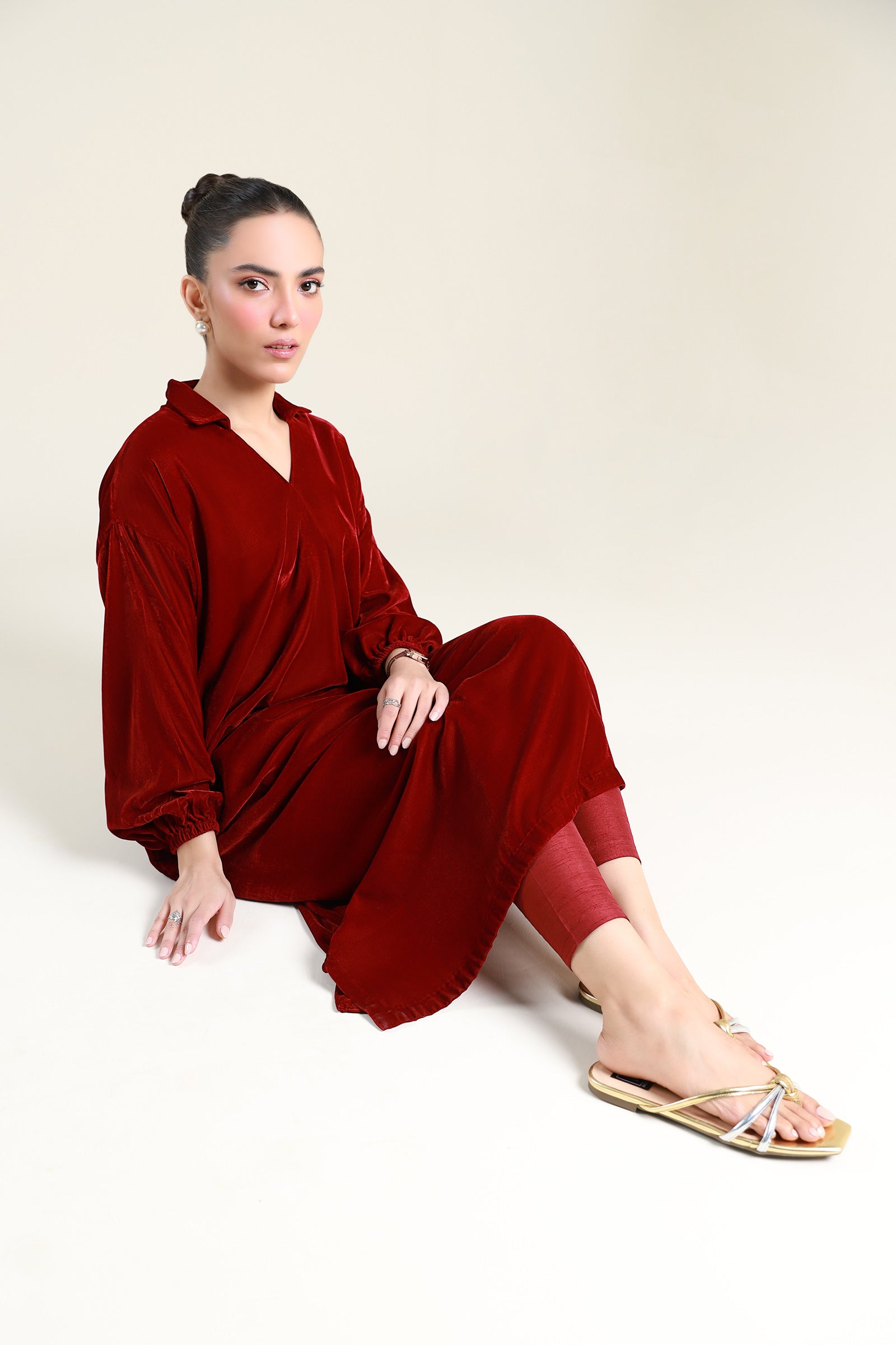 Dyed Velvet Shirt