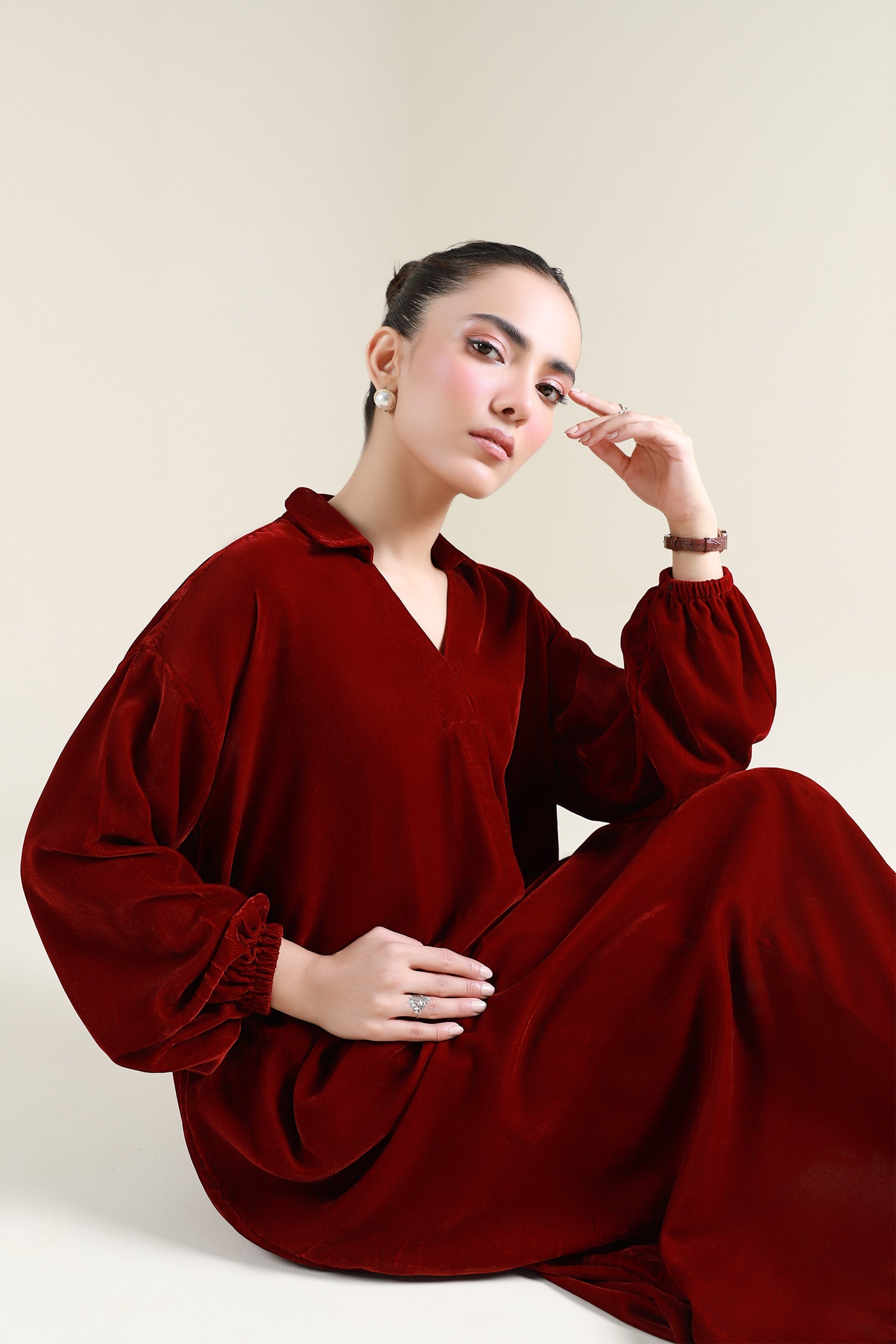 Dyed Velvet Shirt