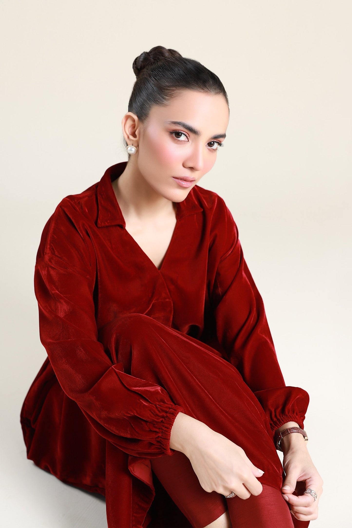 Dyed Velvet Shirt
