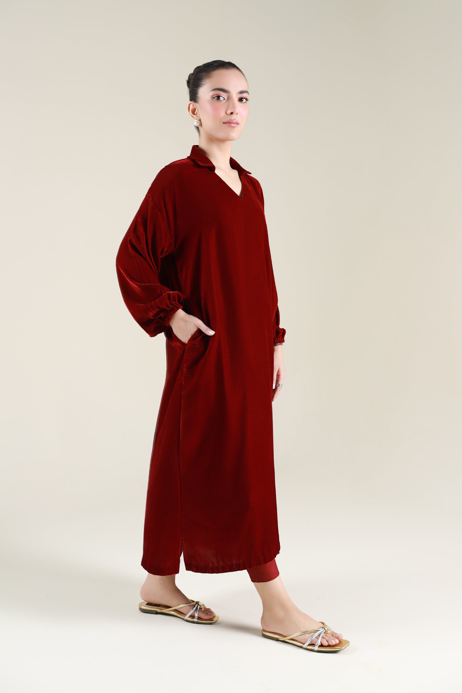 Dyed Velvet Shirt