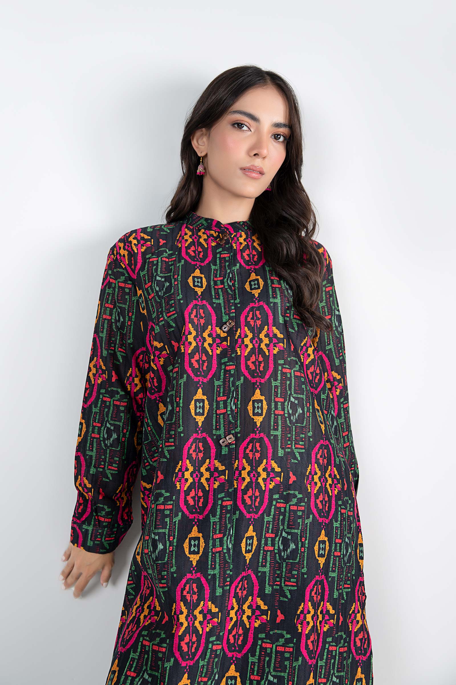 2 Pc Printed Textured Suit