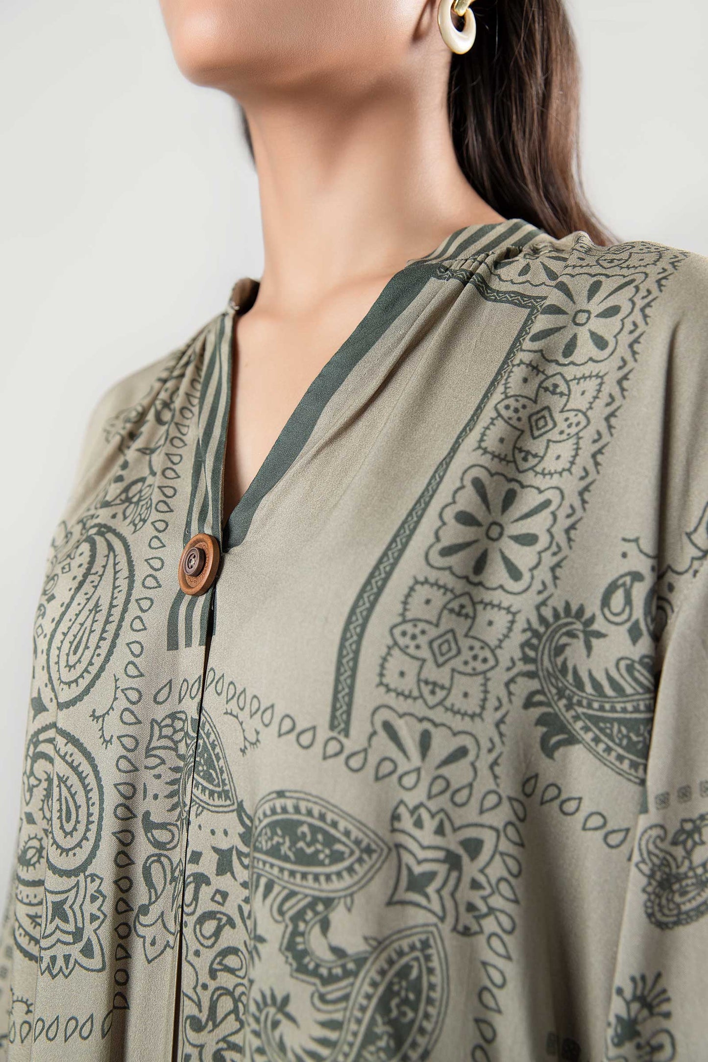2 Pc Printed Twill Suit