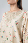 3 Pc Printed Slub Suit