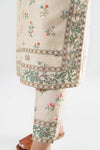 3 Pc Printed Slub Suit