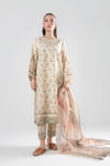 3 Pc Printed Slub Suit