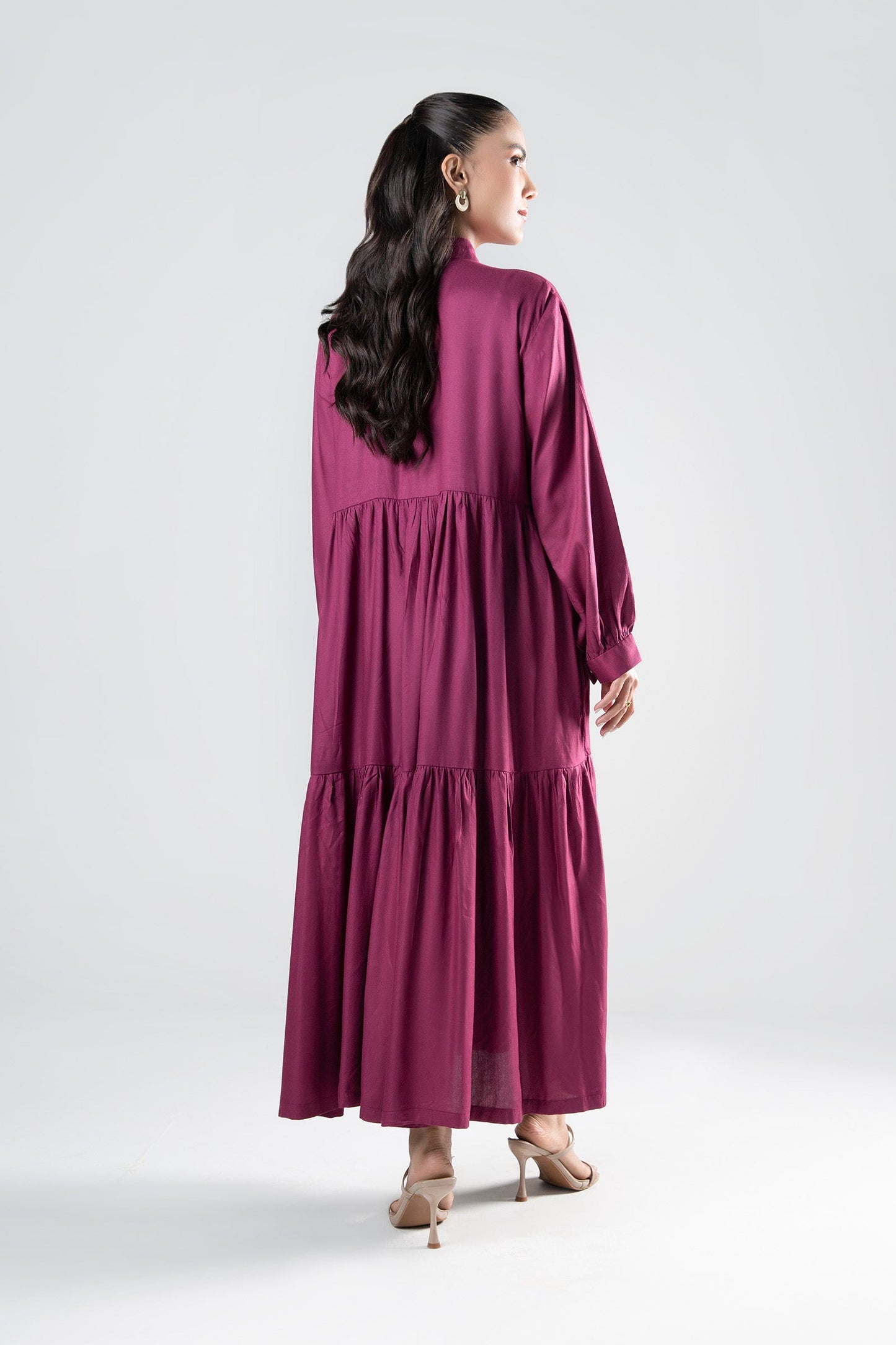 Embroidered Twill Dress